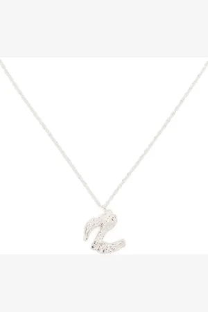 Lee Z alphabet pendant necklace