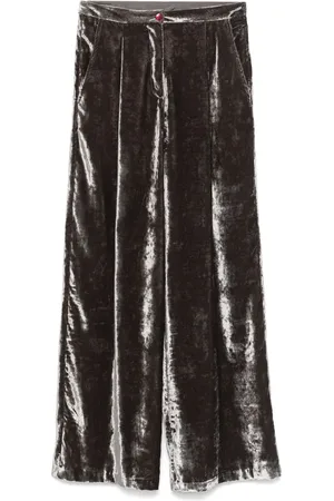 ..,MERCI Crushed-velvet trousers