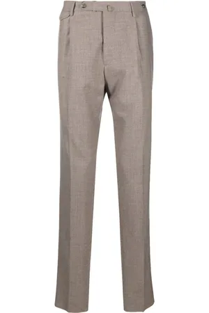 TAGLIATORE Pressed-crease knitted slim-cut trousers