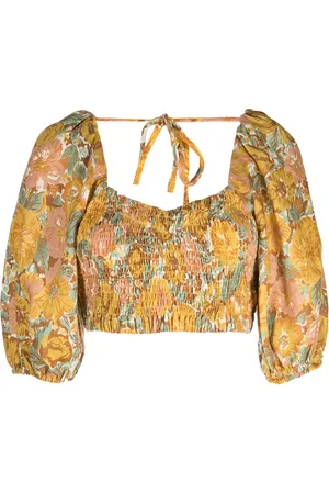 FAITHFULL THE BRAND Alejandra floral-print linen crop top