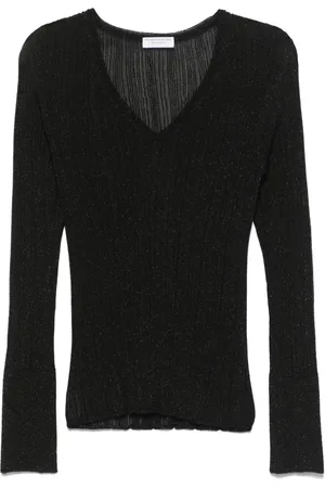 Majestic Lurex-detail T-shirt