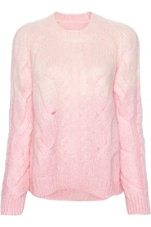 Maison Margiela Ombr?? cable-knit jumper
