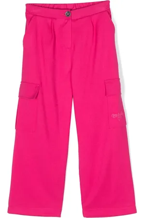 Pinko Logo-embroidered cotton cargo trousers