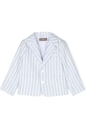 LITTLE BEAR Striped single-breasted blazer
