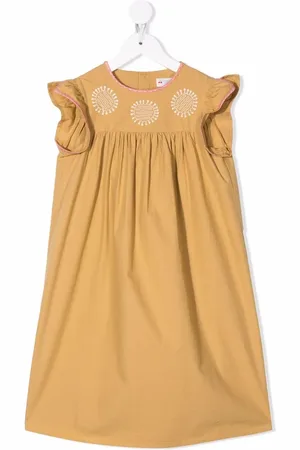 BONPOINT Ruffle-sleeve smock dress