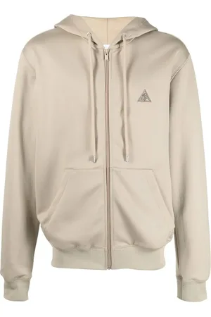 Lanvin Logo-embroidered zip-up hoodie