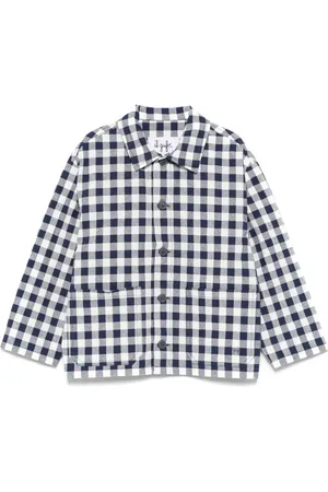 Il gufo Gingham-check shirt jacket