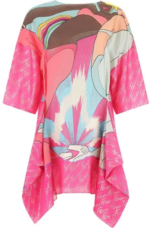 Fendi Graphic-print metallic T-shirt dress
