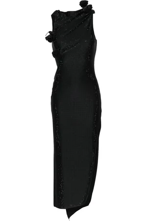 COPERNI Floral-appliqu??s rhinestone-embellished dress
