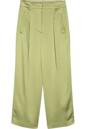 Luisa Cerano Crepe pleated straight trousers