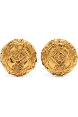 CHANEL 1990s CC clip-on earrings