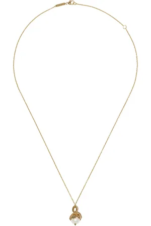 STEPHEN WEBSTER 18kt yellow Gemini Astro Ball pearl pendant necklace