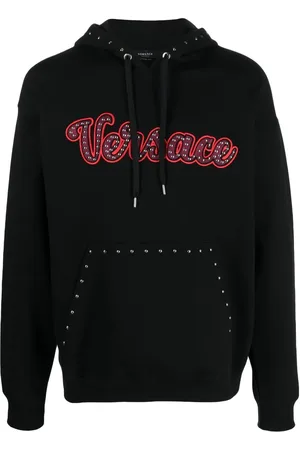 VERSACE Studded logo hoodie