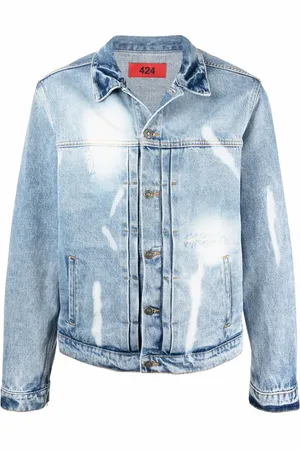 424 FAIRFAX Bleached denim jacket