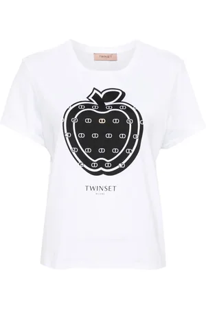 Twin-Set Apple-print cotton T-shirt