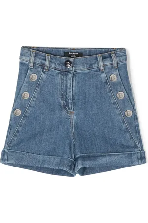 Balmain Double-buttoned denim shorts
