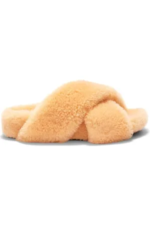 Jil Sander Shearling crossover slides