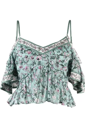 Isabel Marant Garuva off-shoulder floral-print top