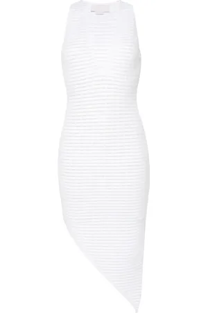 GENNY Panelled ribbed-knit midi dress