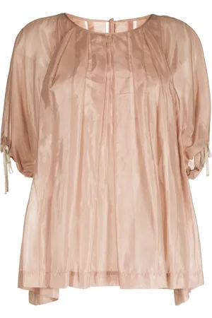 Shanshan Ruan Short-sleeve pleated blouse