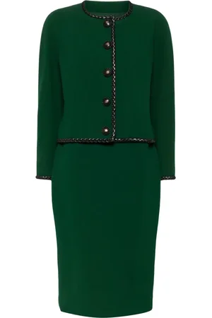 CHANEL 1990s wool skirt suit