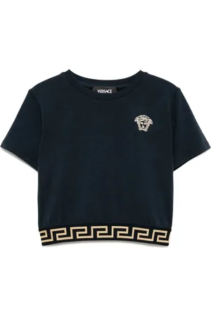 VERSACE Logo-embroidered T-shirt