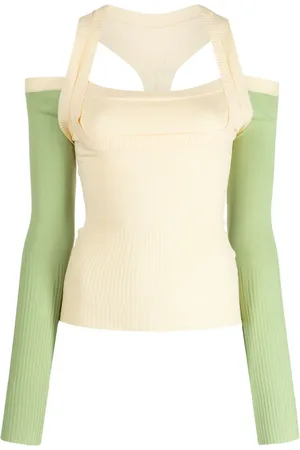 Gimaguas Latte cut-out ribbed jumper