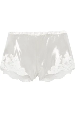 CARINE GILSON Lace-trim lurex pyjama shorts