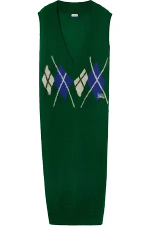 Burberry Argyle-intarsia wool maxi dress