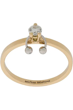 DELFINA DELETTREZ 18kt yellow and white Two In One diamond ring