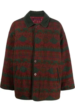 Missoni 1980s argyle pattern wool coat