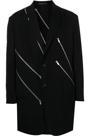 YOHJI YAMAMOTO Zip-detail single-breasted blazer