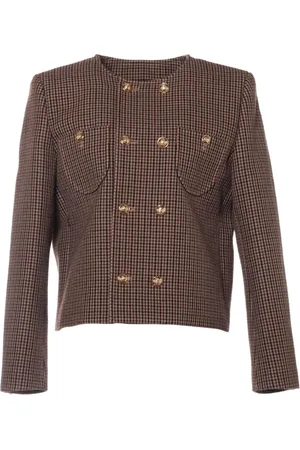 Céline 2024 houndstooth-patterned jacket