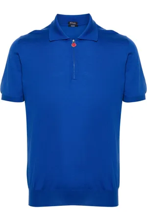 Kiton Zip-up cotton polo shirt
