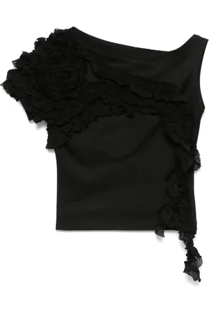 Rokh Floral-appliqué top