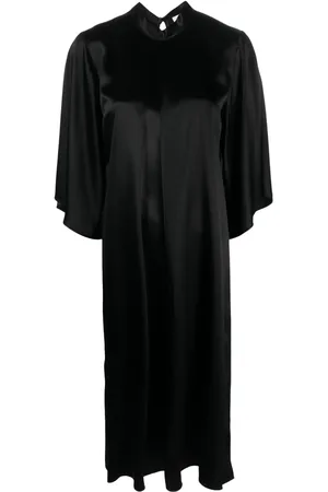 FORTE FORTE Satin shift midi dress