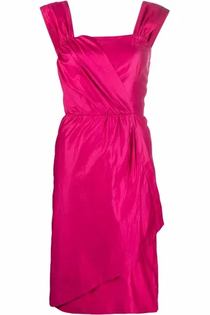 Saint Laurent 1990 wrap-detail satin dress