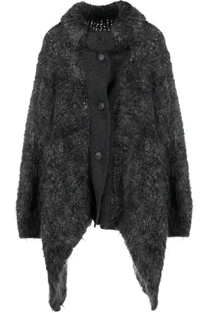Issey Miyake 1980s asymmetric knit coat
