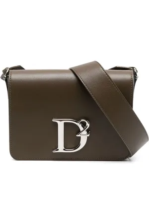 Dsquared2 Logo-plaque leather crossbody bag