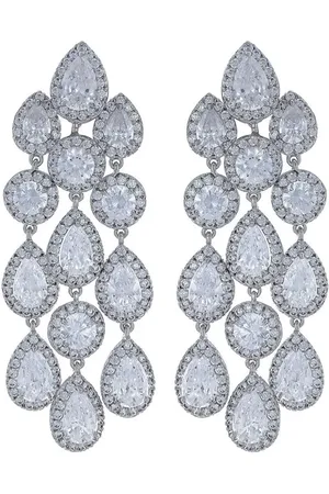 FANTASIA BY DESERIO Pear chandelier earrings