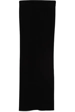 LANEUS Ribbed midi skirt