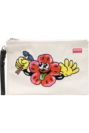 Kenzo Motif-embroidered clutch bag