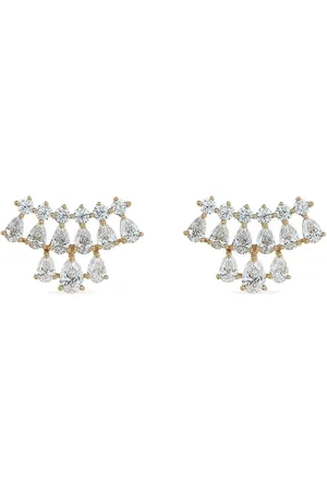 Anita 18K yellow Daphne diamond earrings