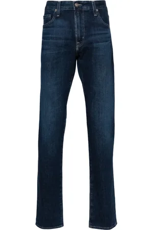 AG Jeans Tellis logo-patch straight-leg jeans