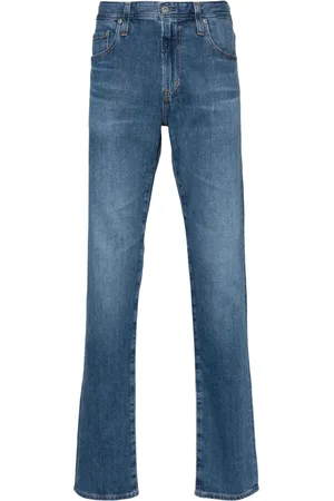AG Jeans Tellis logo-patch straight-leg jeans