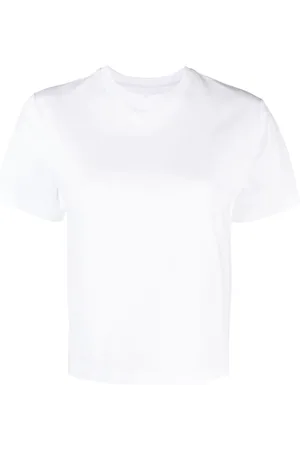 Armarium Short-sleeved cotton cropped T-shirt