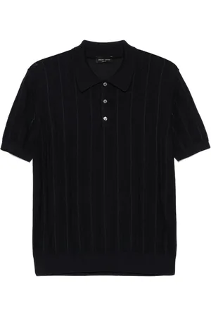 Roberto Collina Ribbed-knit polo shirt