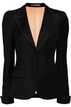 Bottega Veneta Single-breasted satin-trim blazer