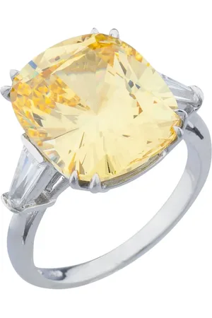 FANTASIA BY DESERIO 14kt white gold cushion ring