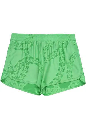 Stella McCartney Mid-rise satin finish shorts